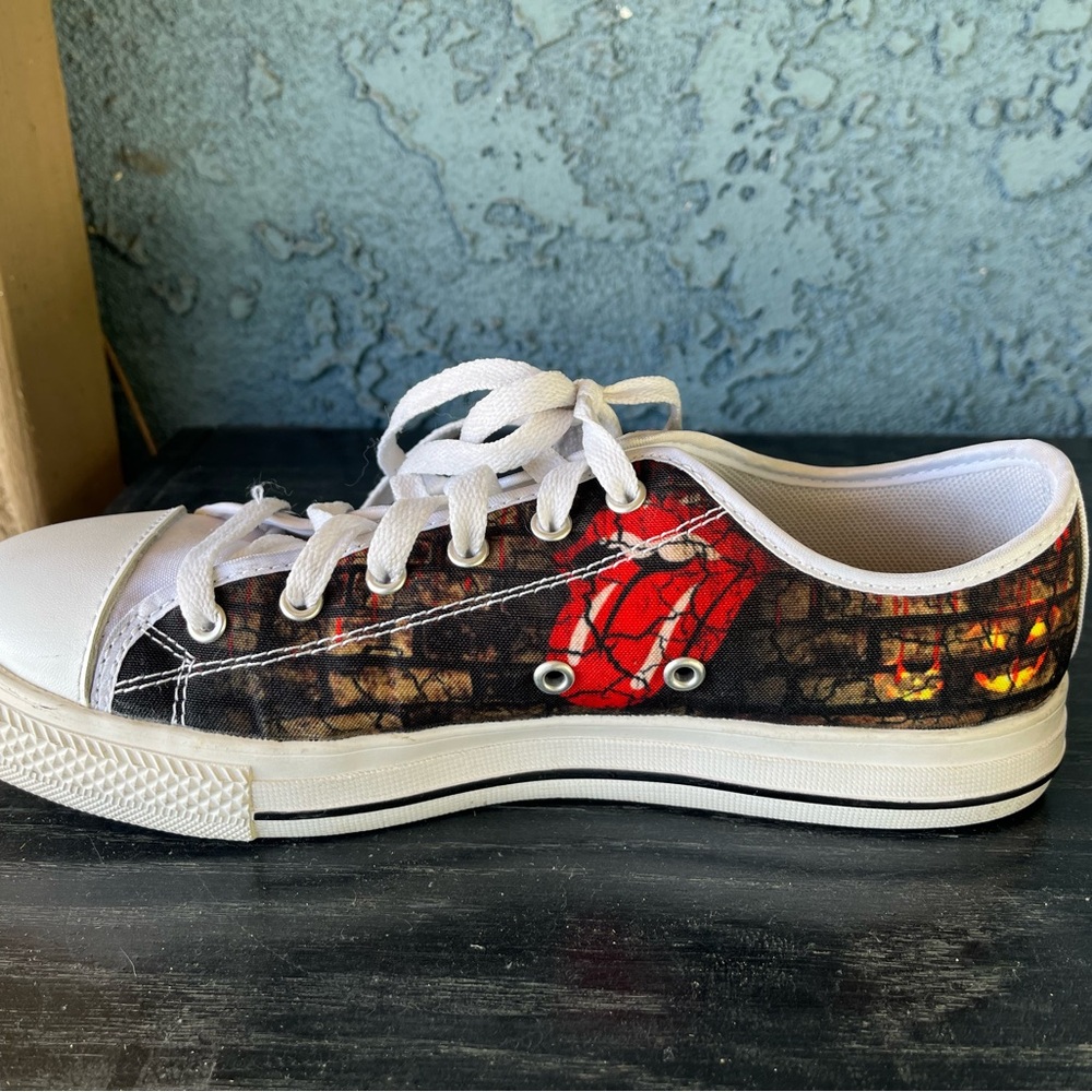 Rolling Stones Canvas Sneakers with White Laces